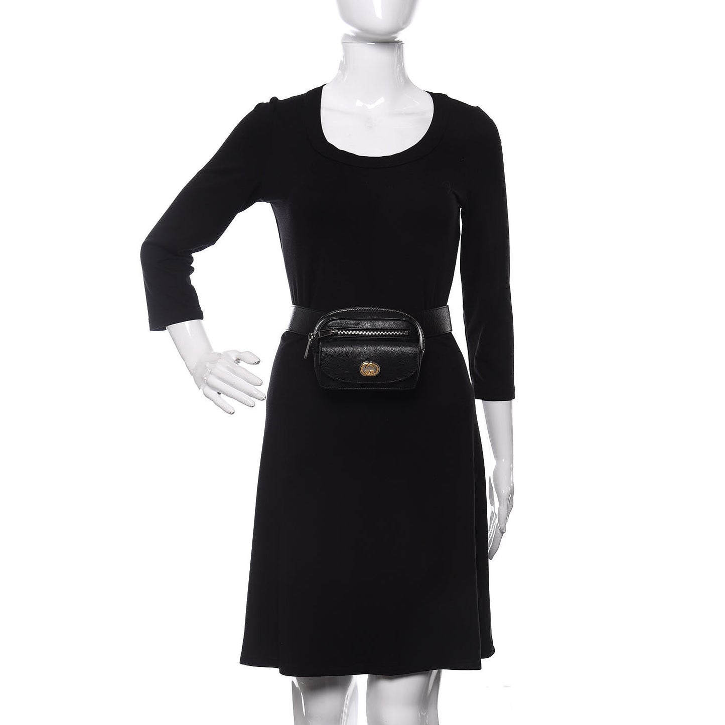 Fluffy Calfskin Mini Morpheus Belt Bag 90 36 Black