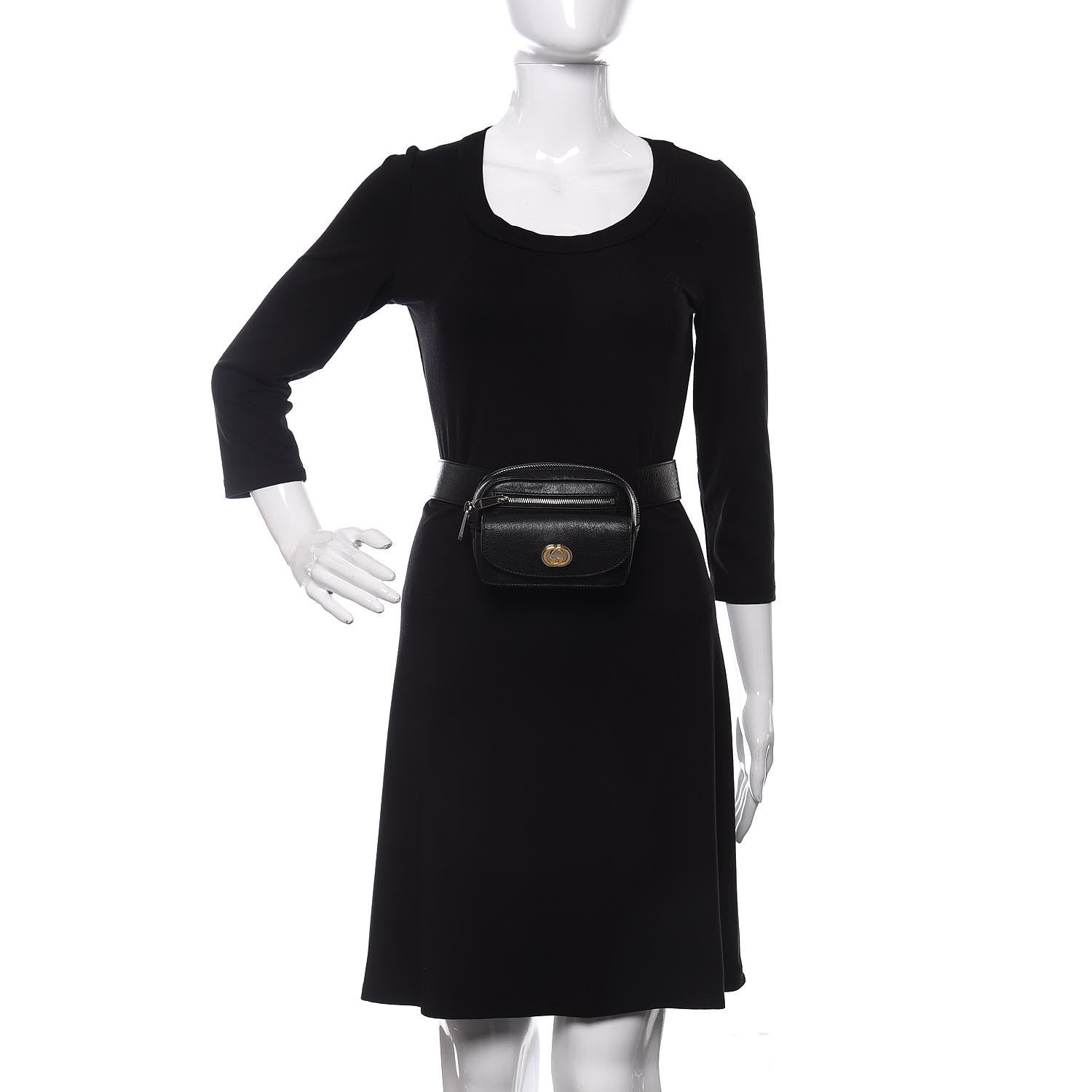 Gucci Fluffy Calfskin Mini Morpheus Belt Bag 90 36 Black 2 of 9