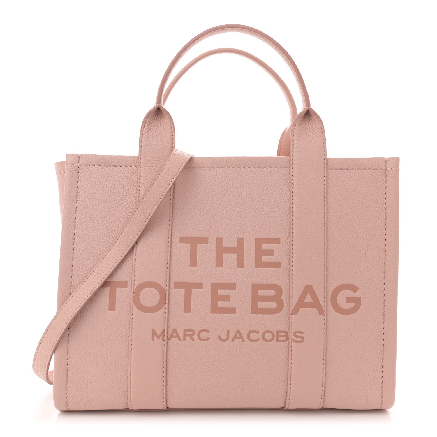 Marc Jacobs Grained Calfskin Medium The Tote Bag Rose Dust 1 of 11