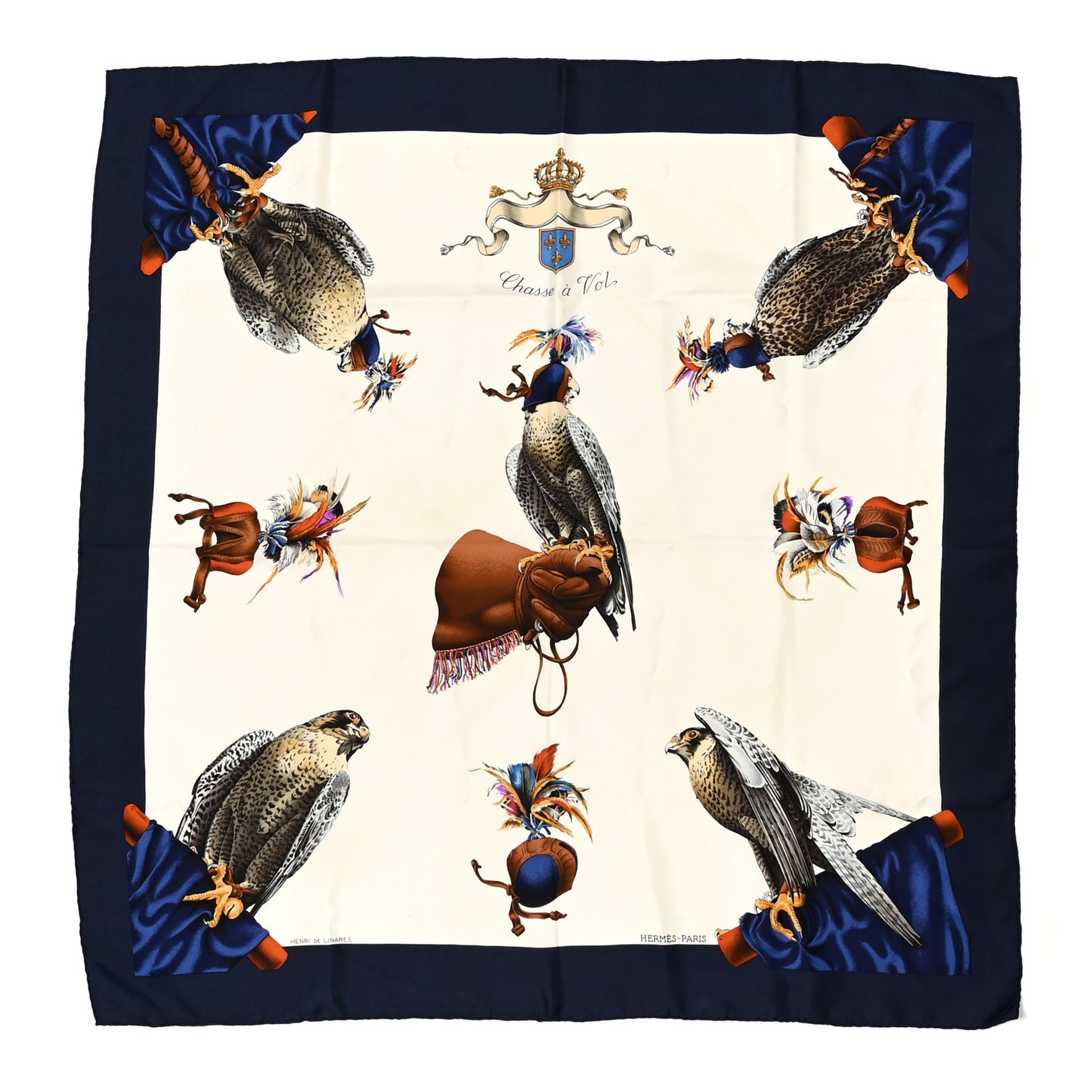 Silk Chasse A Vol Scarf 90
