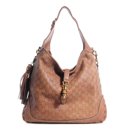 Gucci Guccissima Large New Jackie Shoulder Bag Natural Brown 1 of 7