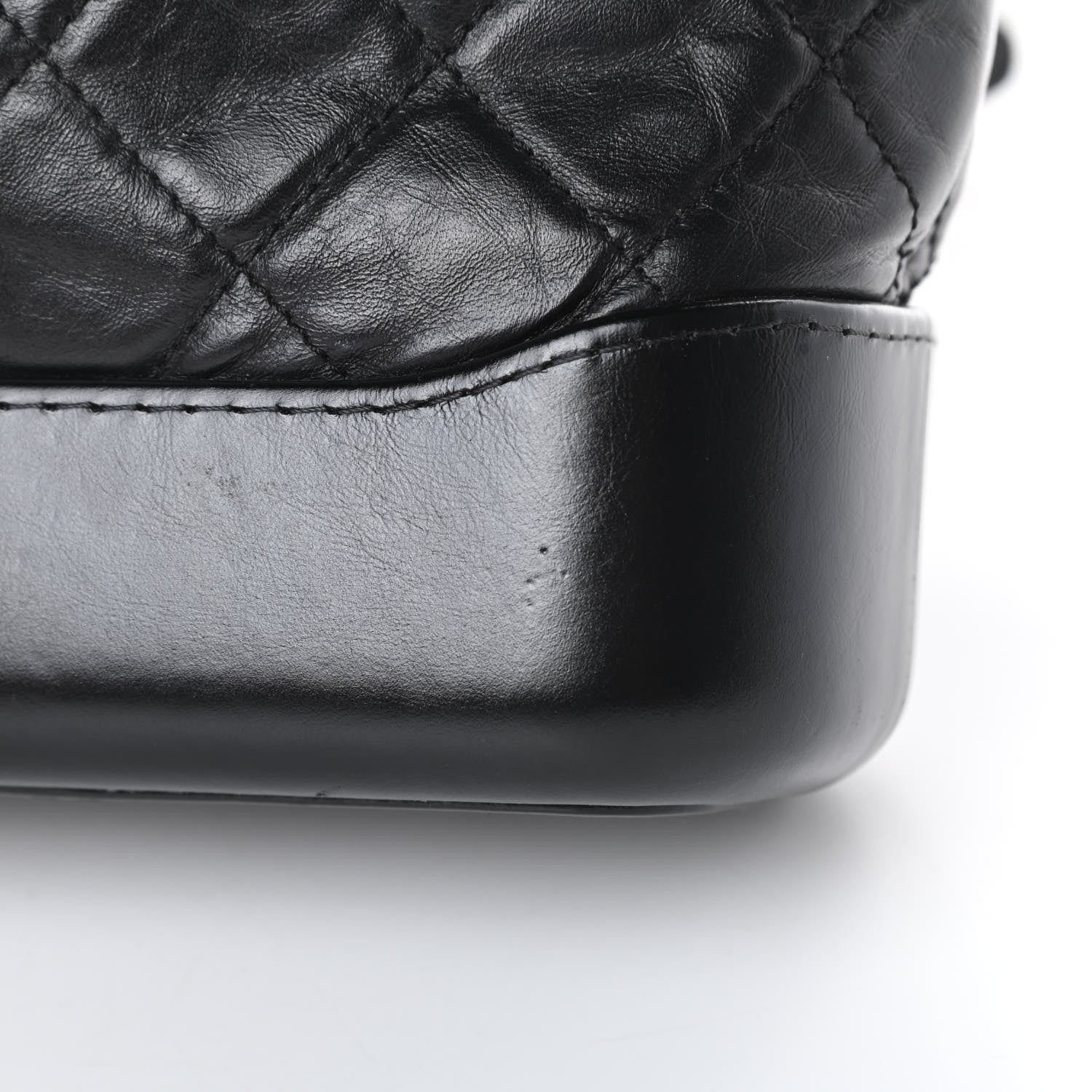 Chanel Aged Calfskin Quilted Small Gabrielle Hobo Black 13 of 15
