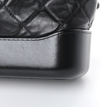 Chanel Aged Calfskin Quilted Small Gabrielle Hobo Black 13 of 15