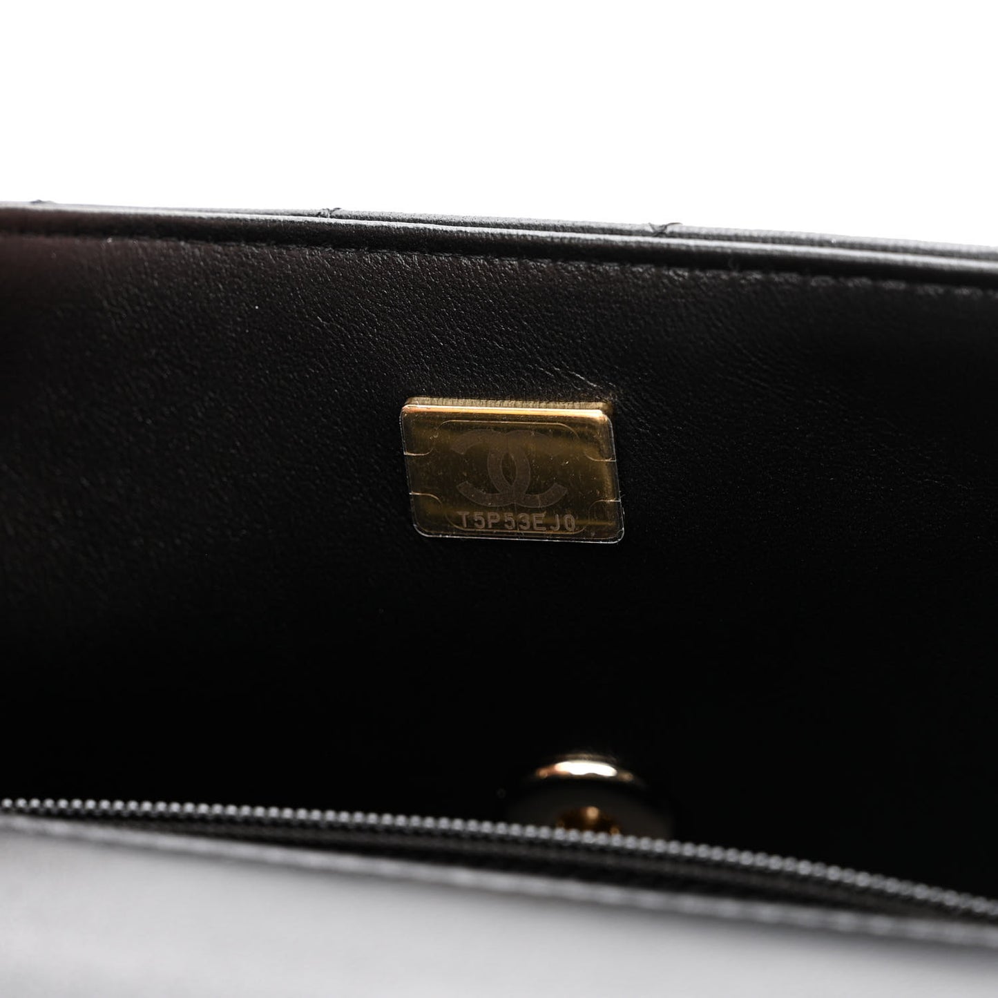 Lambskin Quilted Mini Rectangular Flap Black
