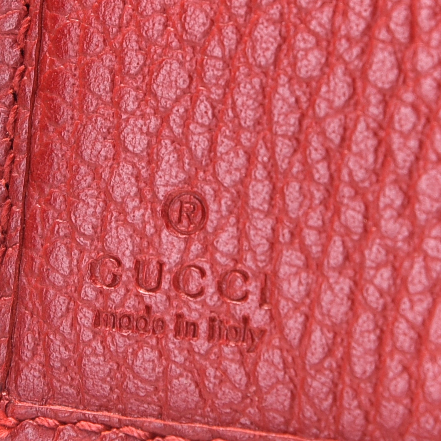 Gucci Dollar Calfskin Double G French Flap Wallet Hibiscus Red 7 of 7