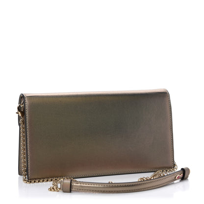 Christian Louboutin Iridescent Calfskin Loubi54 Crossbody Clutch Gold 3 of 11