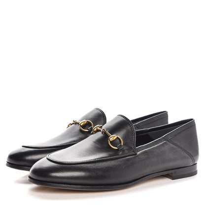 Gucci Lambskin Womens Brixton Horsebit Loafers 37 Black 3 of 7