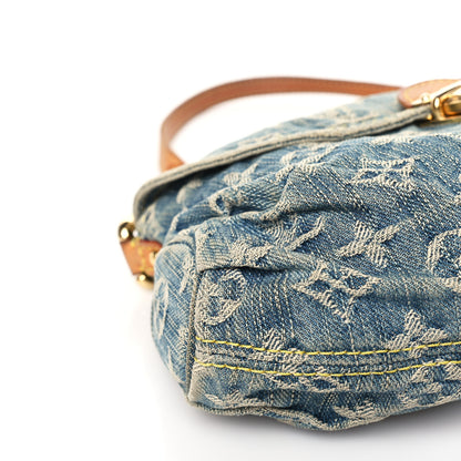 Louis Vuitton Monogram Denim Mini Pleaty Blue 7 of 9
