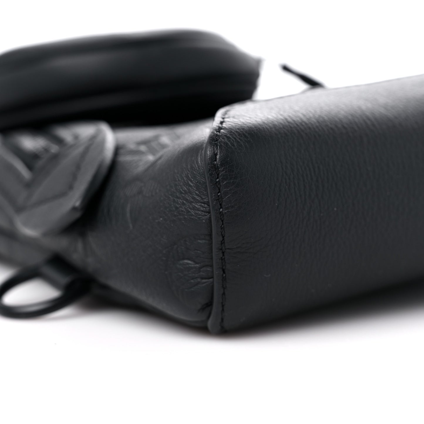 Calfskin Shadow Monogram Duo Slingbag Black
