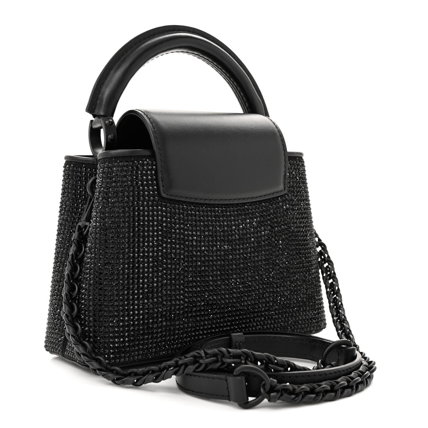Swarovski Calfskin Capucines Mini Black