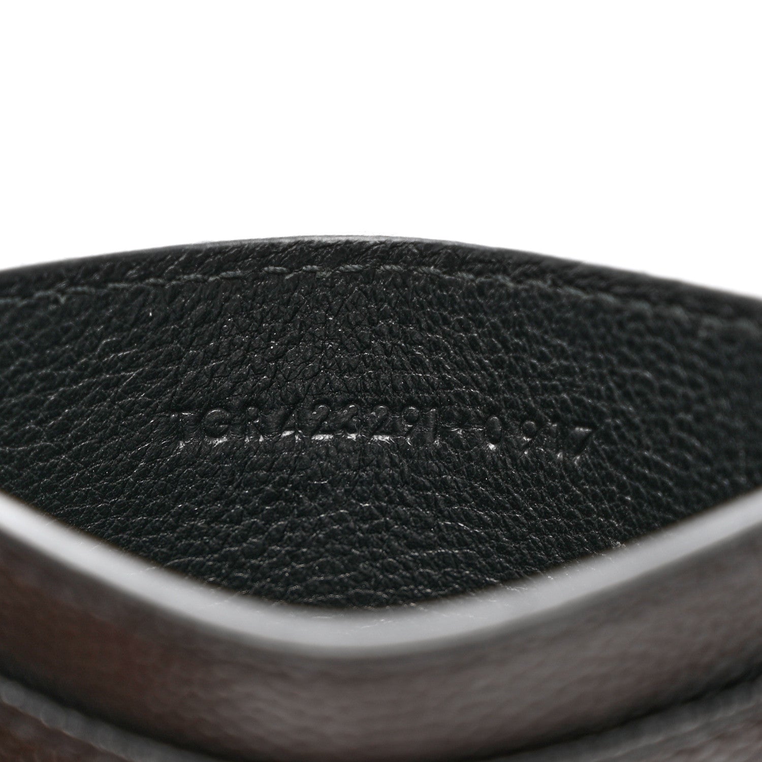 Saint Laurent Grain De Poudre Matelasse Chevron Monogram Credit Card Case Black 6 of 7