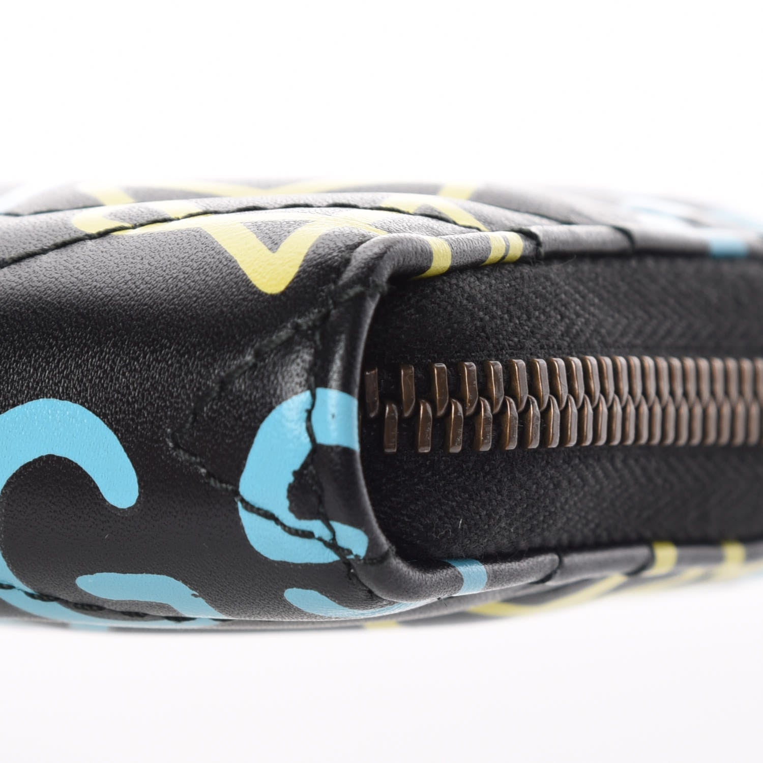 Gucci Calfskin Matelasse GucciGhost GG Marmont Zip Around Wallet Black New Acquamarine 5 of 11