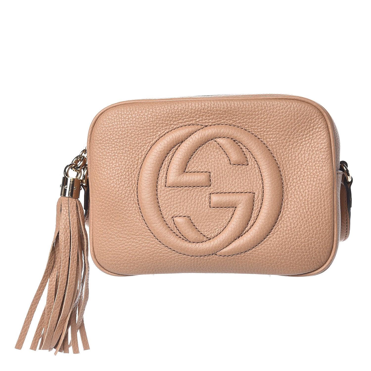 Gucci Pebbled Calfskin Small Soho Disco Bag Camelia 1 of 12