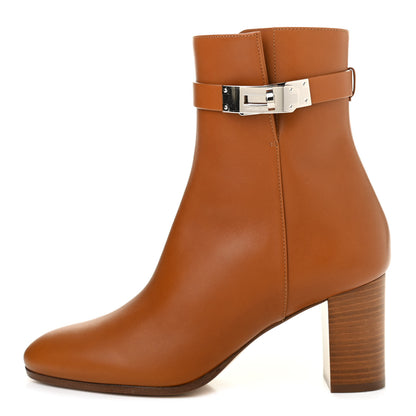 Hermes Calfskin Saint Germain Ankle Boots 37 Gold 1 of 8