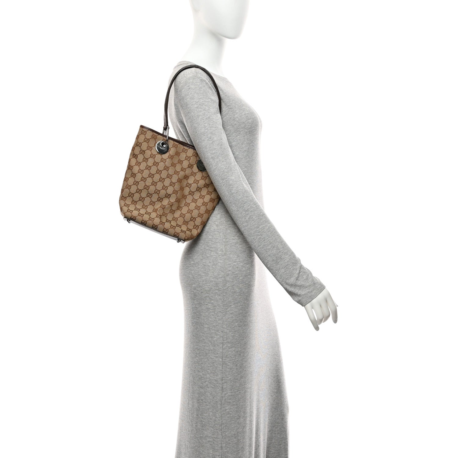 Gucci Monogram Small Eclipse Tote Brown 2 of 11