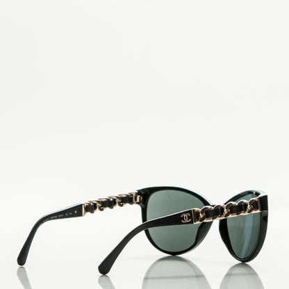 Chanel CC Chain Sunglasses 5215Q Black 3 of 5