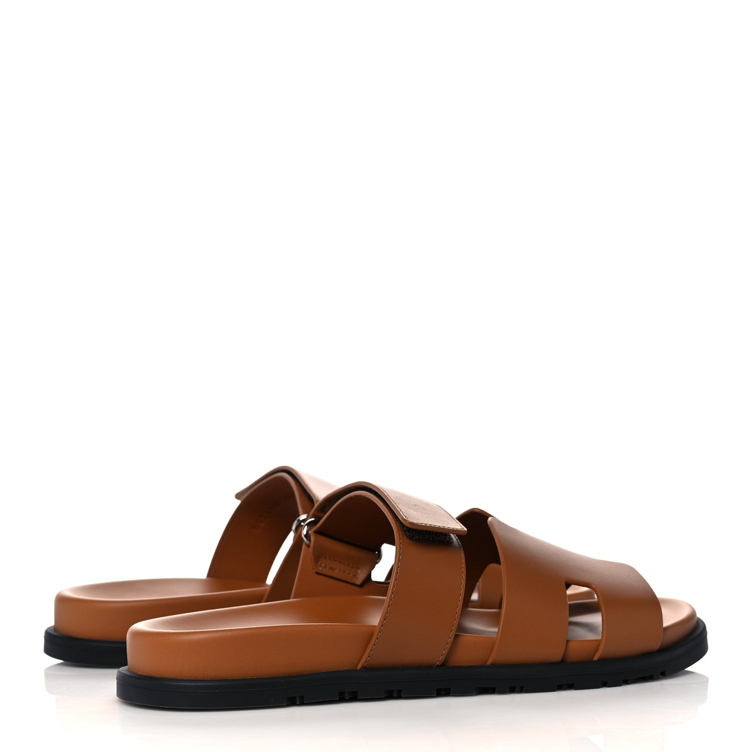 Hermes Calfskin Mens Chypre Sandals 42.5 Gold 4 of 9