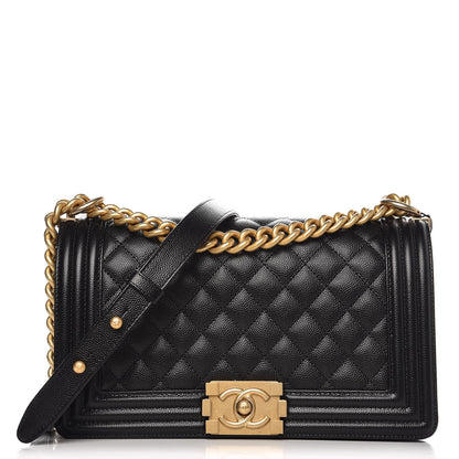 Chanel Caviar Quilted Medium Boy Flap Black 1 of 8