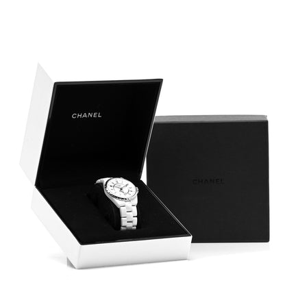 Chanel Stainless Steel Ceramic 38mm J12 Chrono Automatic Watch White 5 of 5