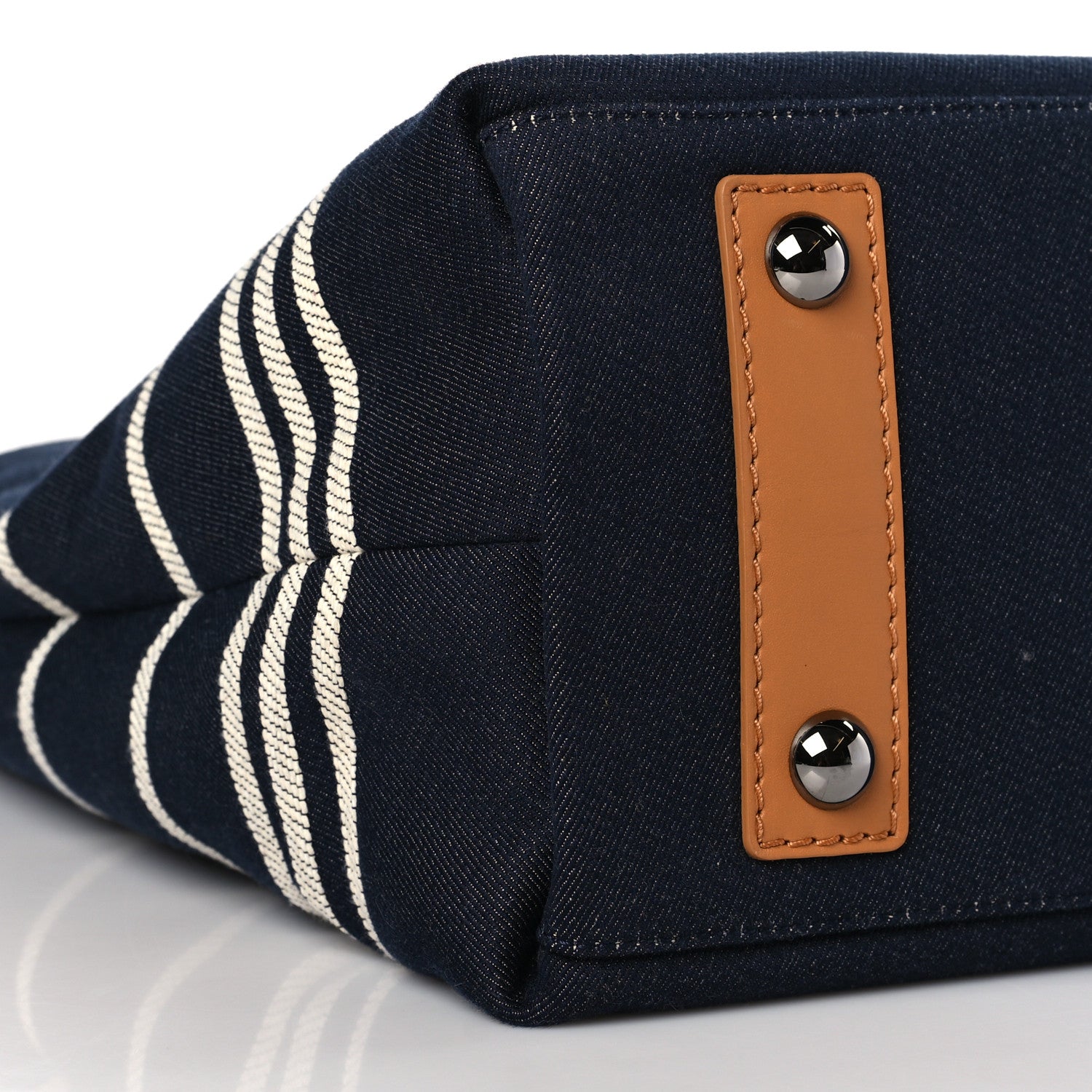 Chanel Denim Shopping Tote Blue 7 of 8