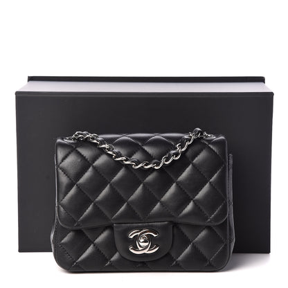 Chanel Lambskin Quilted Mini Square Flap Black 12 of 12