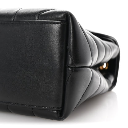 Saint Laurent Calfskin Y Quilted Monogram Small Loulou Chain Satchel Black 9 of 9