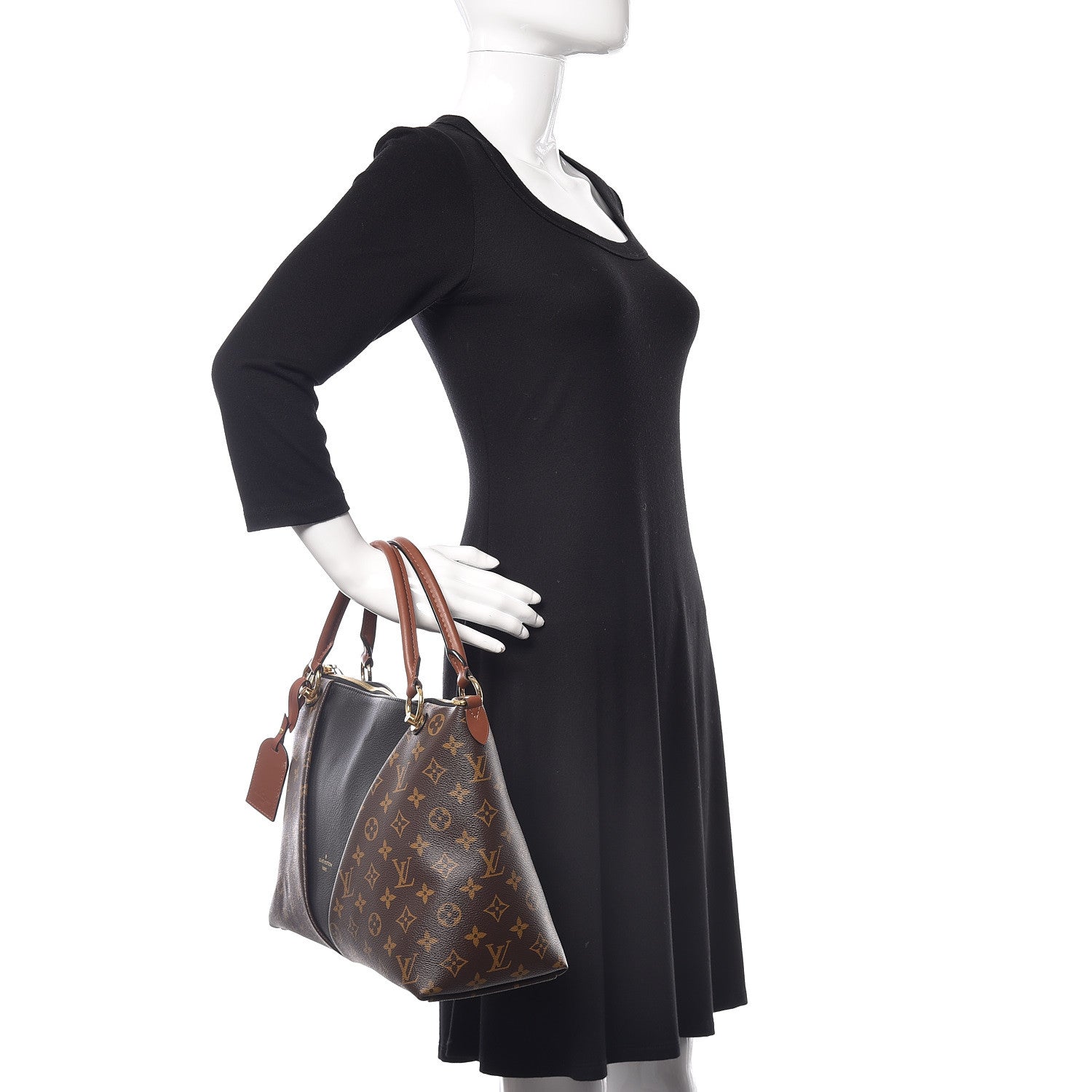 Louis Vuitton Monogram V Tote MM Black 3 of 13