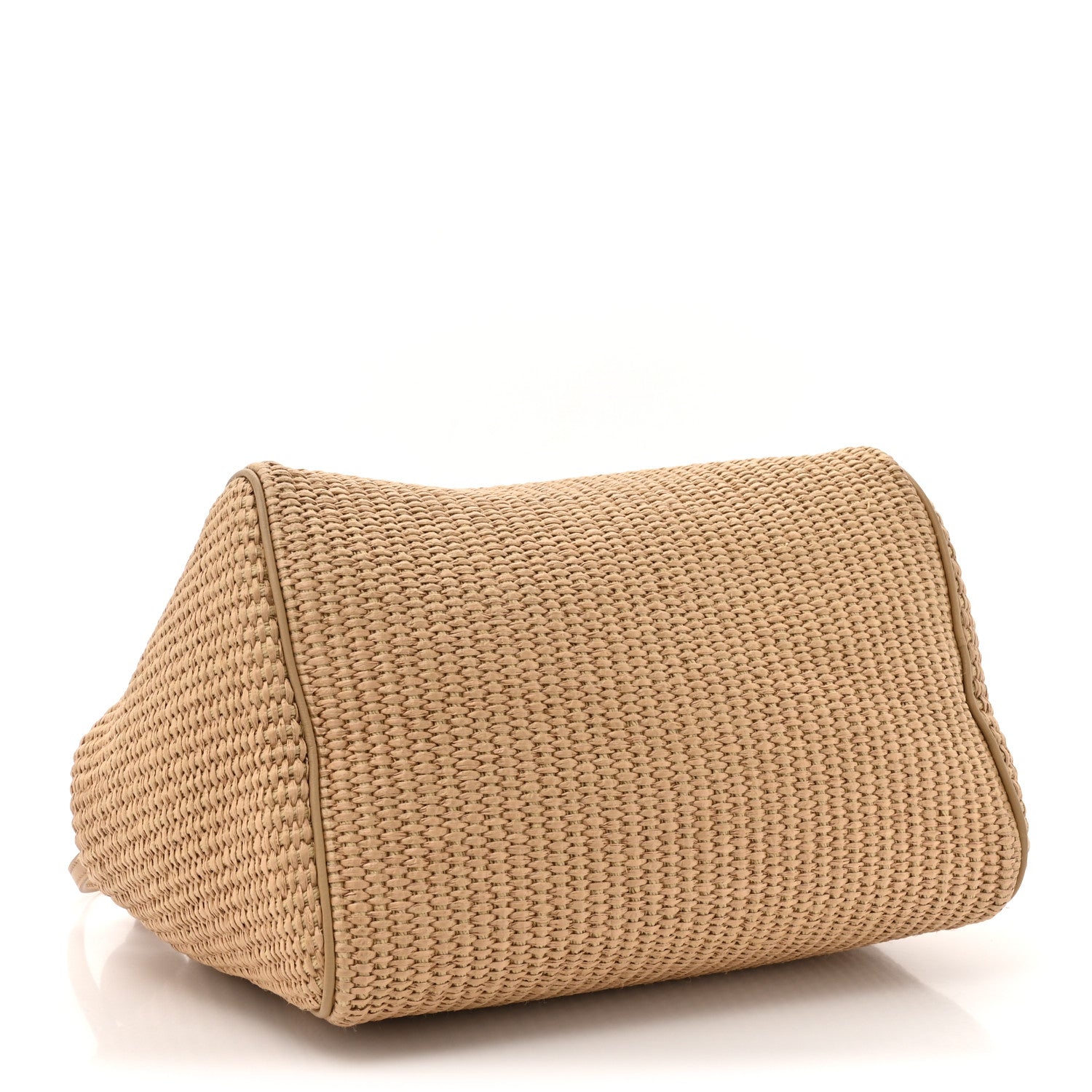 Loro Piana Cotton Raffia Puffy Pouch Clutch Bag 4 of 9