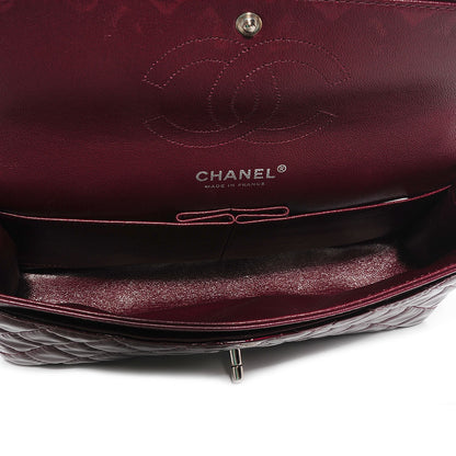 Chanel Patent Quilted Medium Double Flap Bordeaux 8 of 9