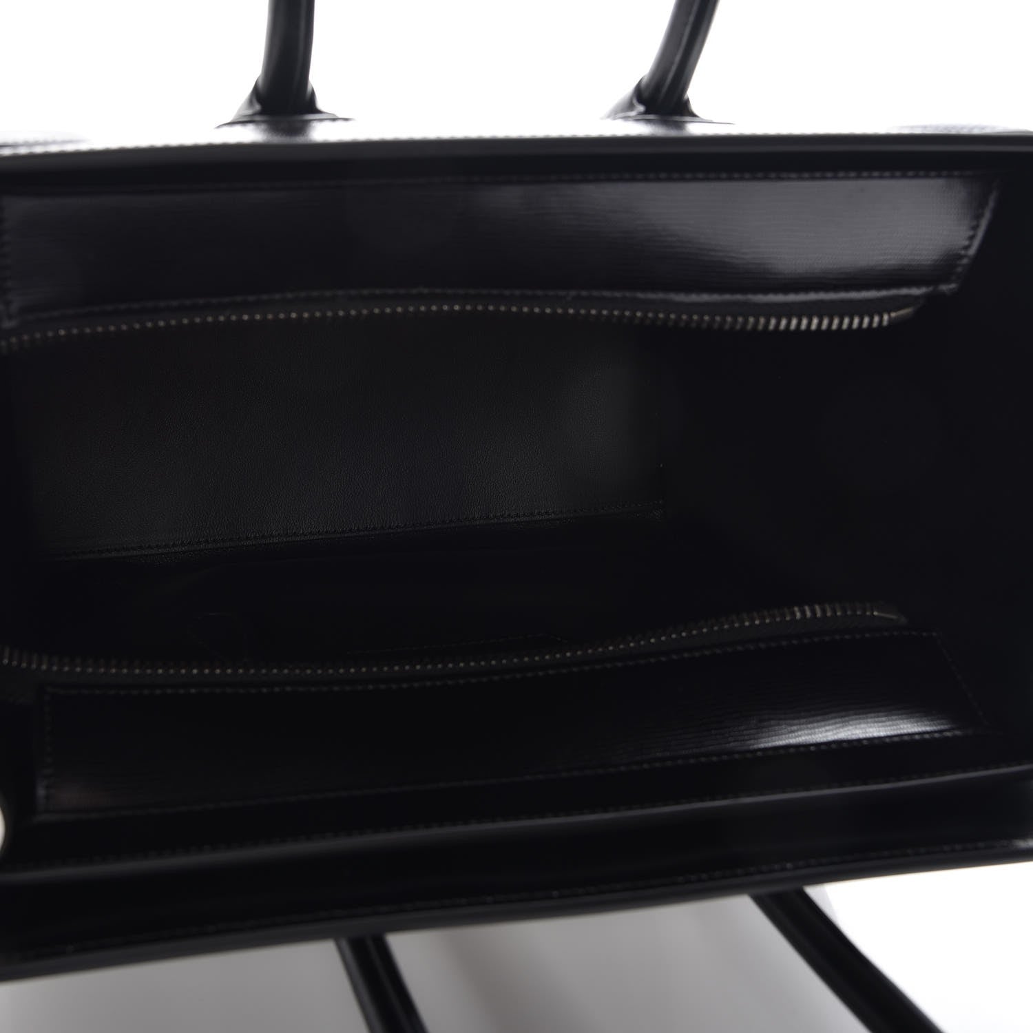 Celine Sleek Calfskin Micro Bi-Color Luggage Black White 5 of 7