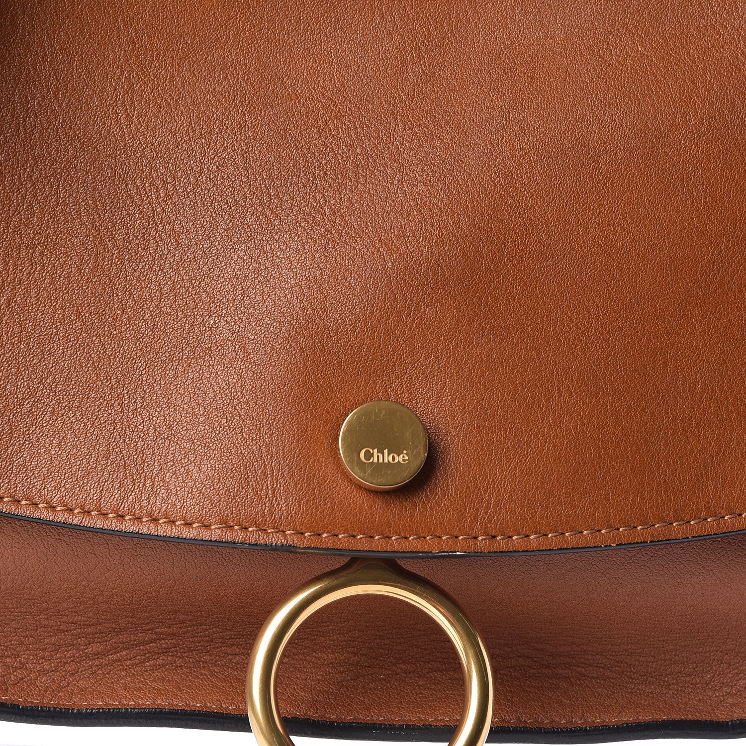 Chloe Smooth Calfskin Kurtis Shoulder Bag Caramel 7 of 9