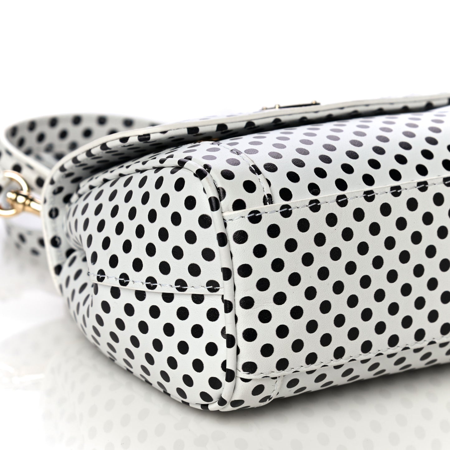 Vitello Polka Dot Childrens Satchel White Black