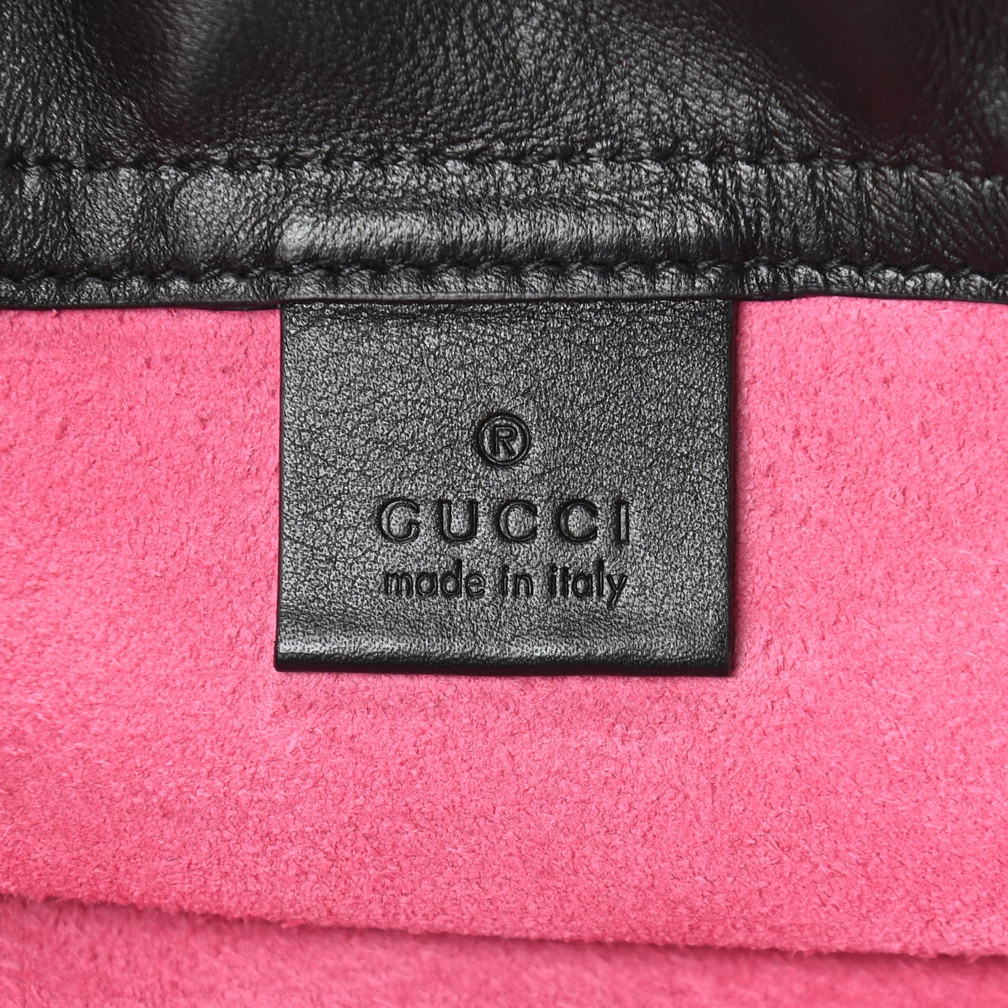 Grained Calfskin Logo Drawstring Backpack Box Pink Green Black