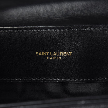 Saint Laurent Calfskin Y Quilted Monogram Medium Loulou Chain Satchel Black 6 of 11
