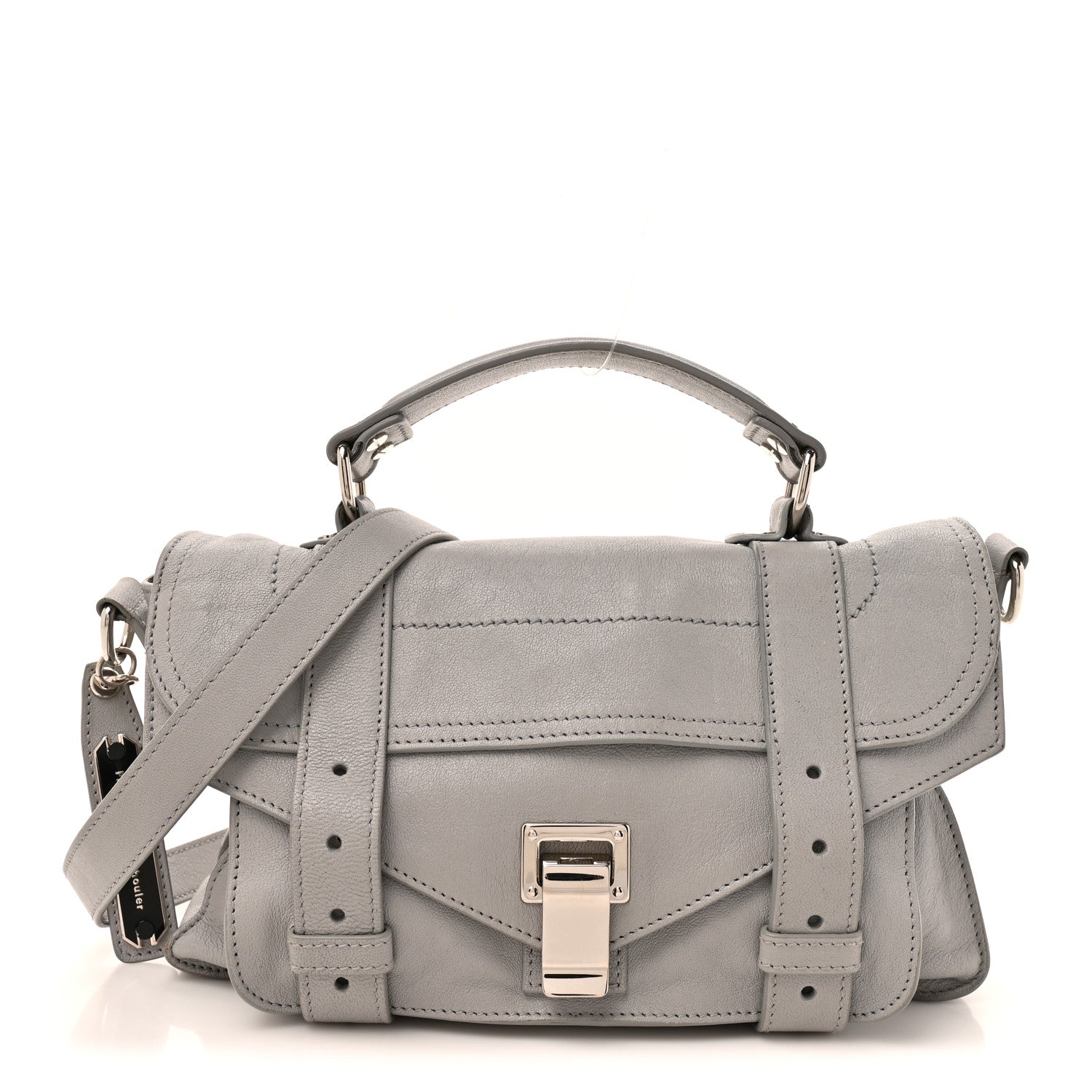 Proenza Schouler Lambskin PS1 Satchel Fog 1 of 16