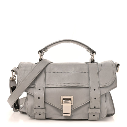 Proenza Schouler Lambskin PS1 Satchel Fog 1 of 16