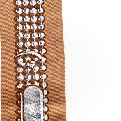 Hermes Silk Le Tresor De Medor Twilly Beige Gris Cacao 4 of 5