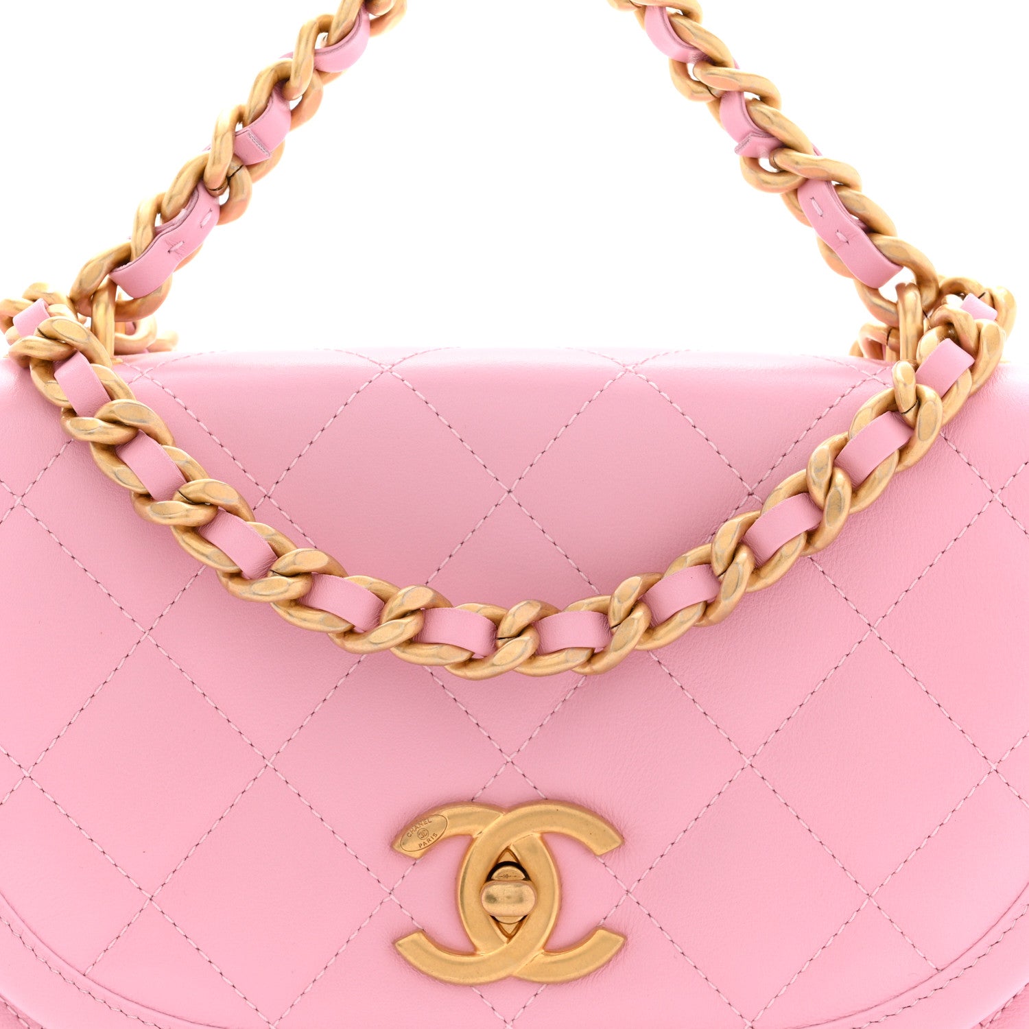 Chanel Calfskin Quilted Small Messenger Flap Light Pink 8 of 11