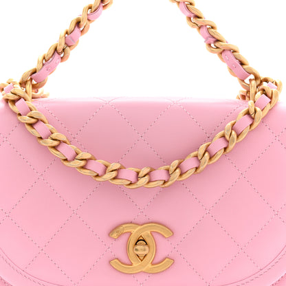 Chanel Calfskin Quilted Small Messenger Flap Light Pink 8 of 11