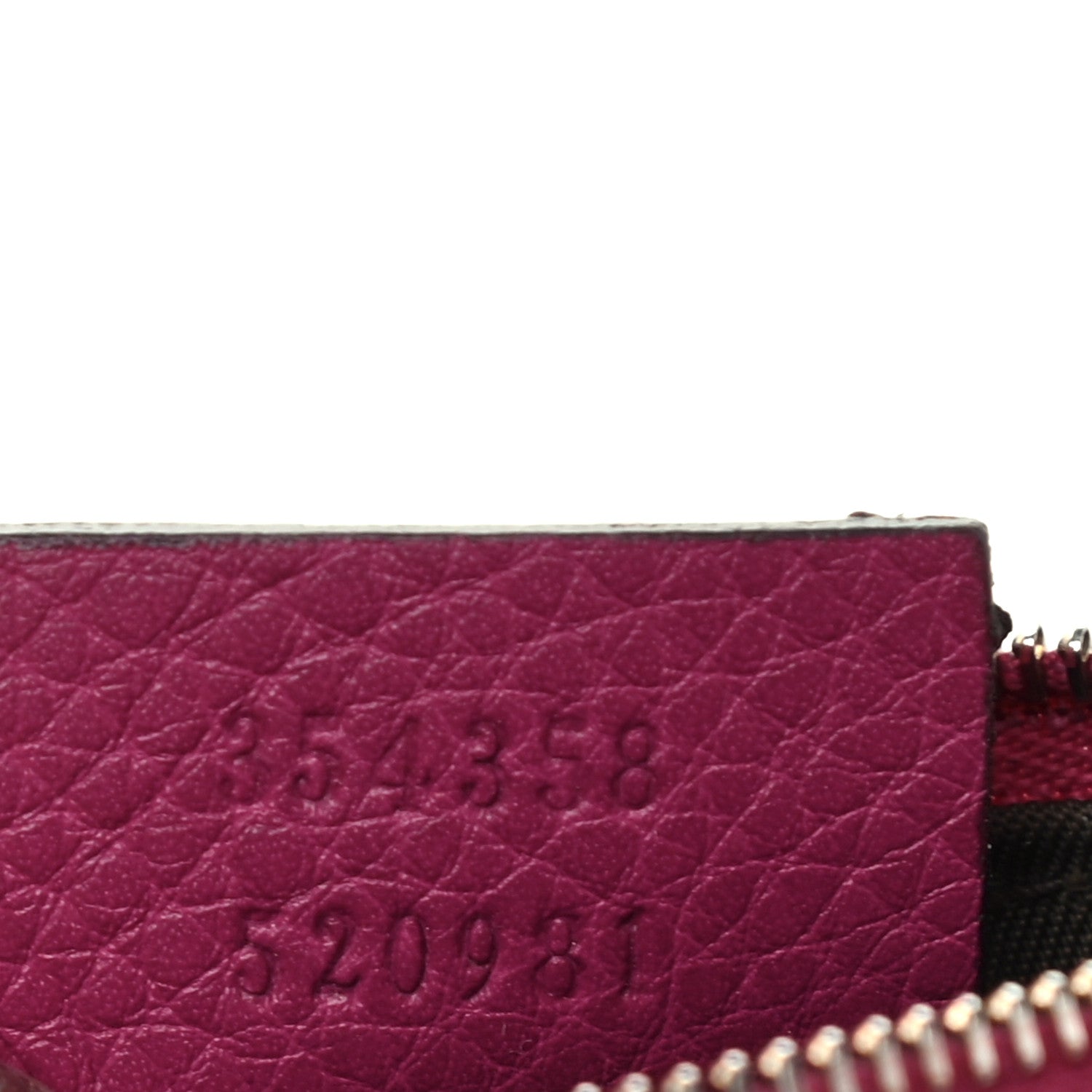 Gucci Pebbled Calfskin Soho Key Case Bright Bougainvillea 5 of 5