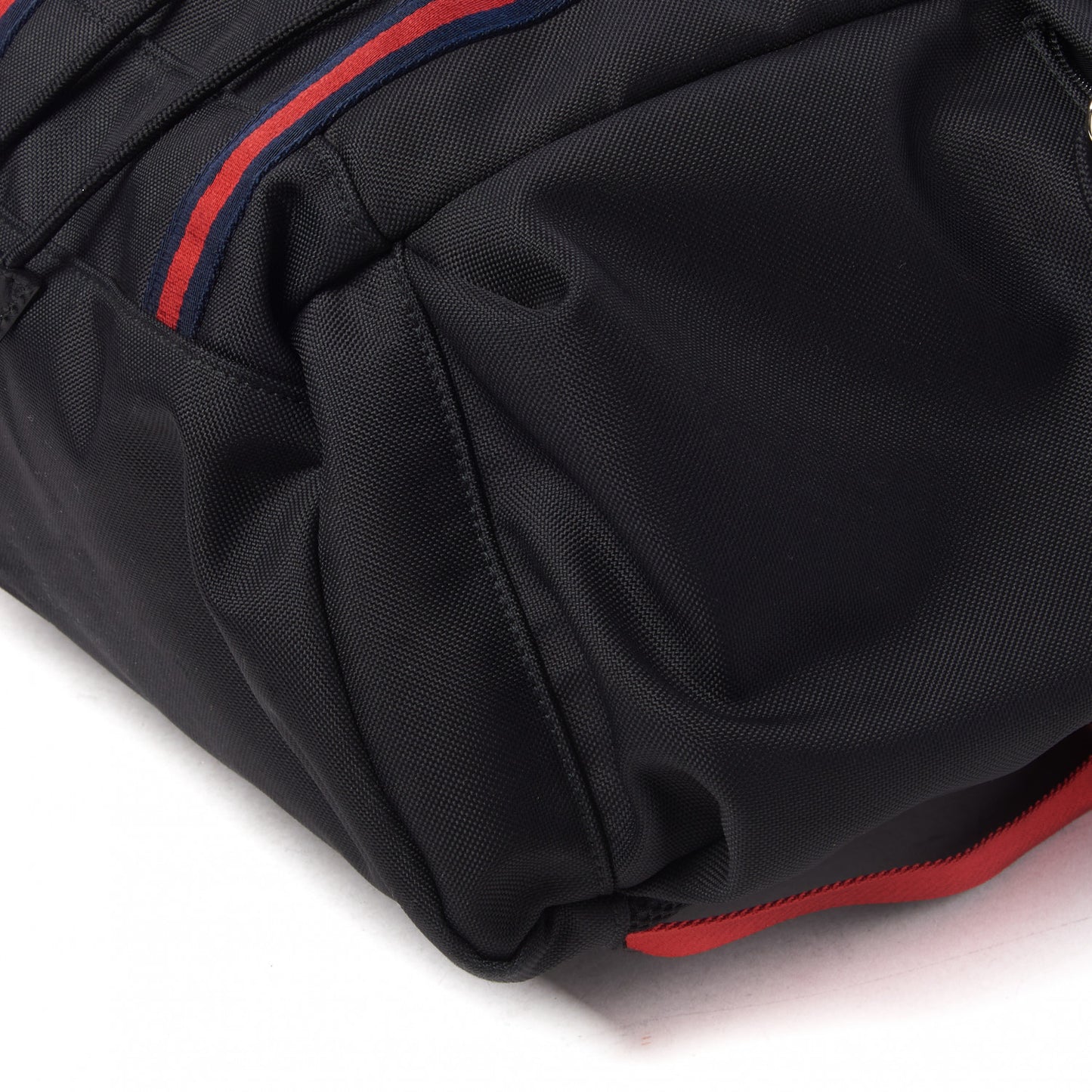 Techno Canvas Web Double Buckle Backpack Black