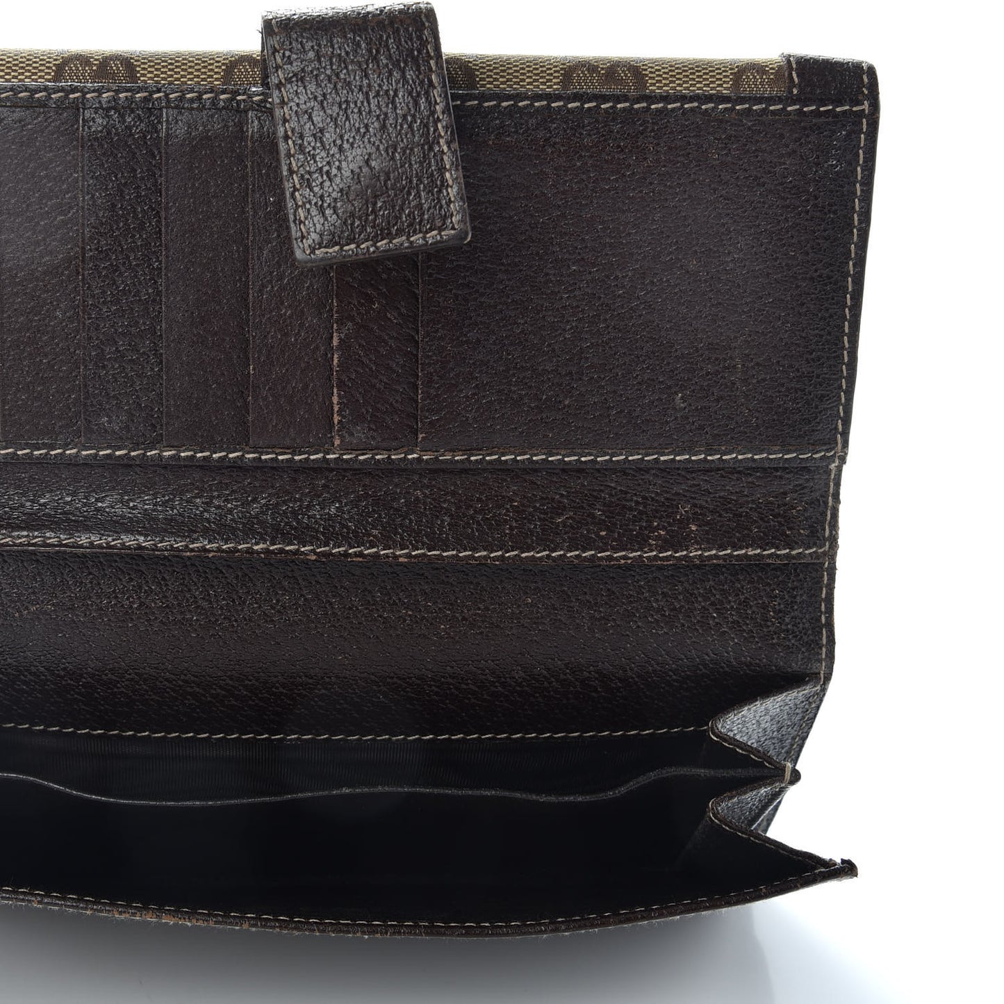 Crystal Monogram Continental Charmy Wallet Brown