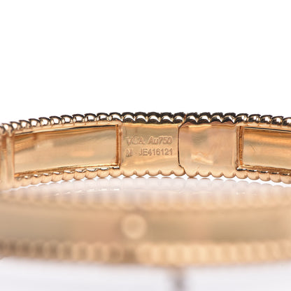 Van Cleef & Arpels 18K Yellow Gold Perlee Signature Bangle Bracelet M 5 of 6