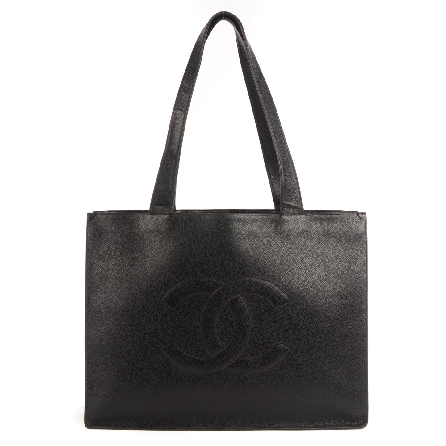 Caviar Large CC Shoulder Bag Black