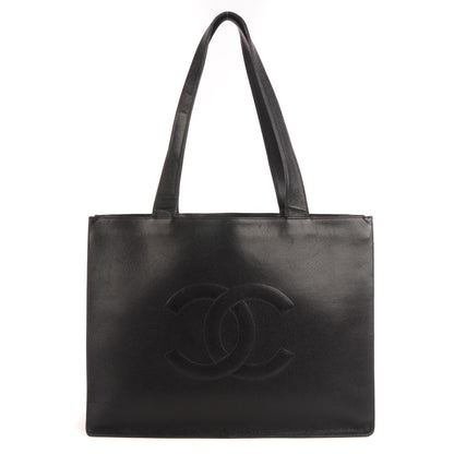 Chanel Caviar Large CC Shoulder Bag Black 1 of 8