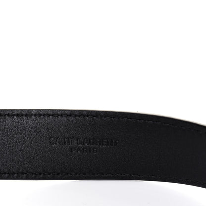 Saint Laurent Calfskin Snakeskin Embossed Love Heart Belt Bag Black 14 of 15