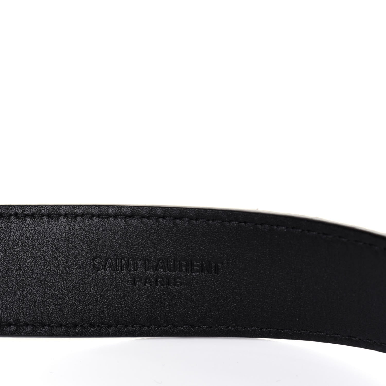 Saint Laurent Calfskin Snakeskin Embossed Love Heart Belt Bag Black 14 of 15