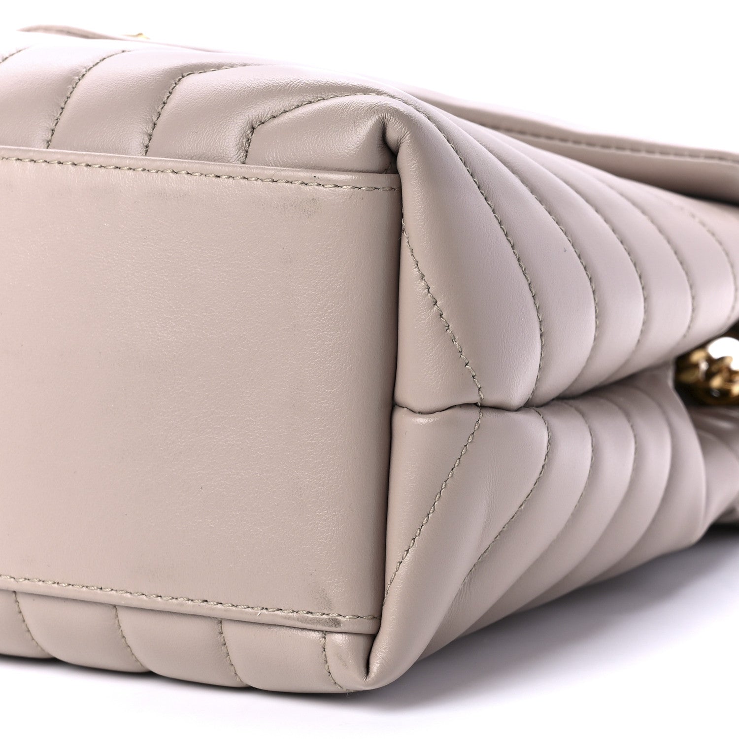 Saint Laurent Calfskin Y Quilted Monogram Medium Loulou Chain Satchel Light Natural 9 of 9