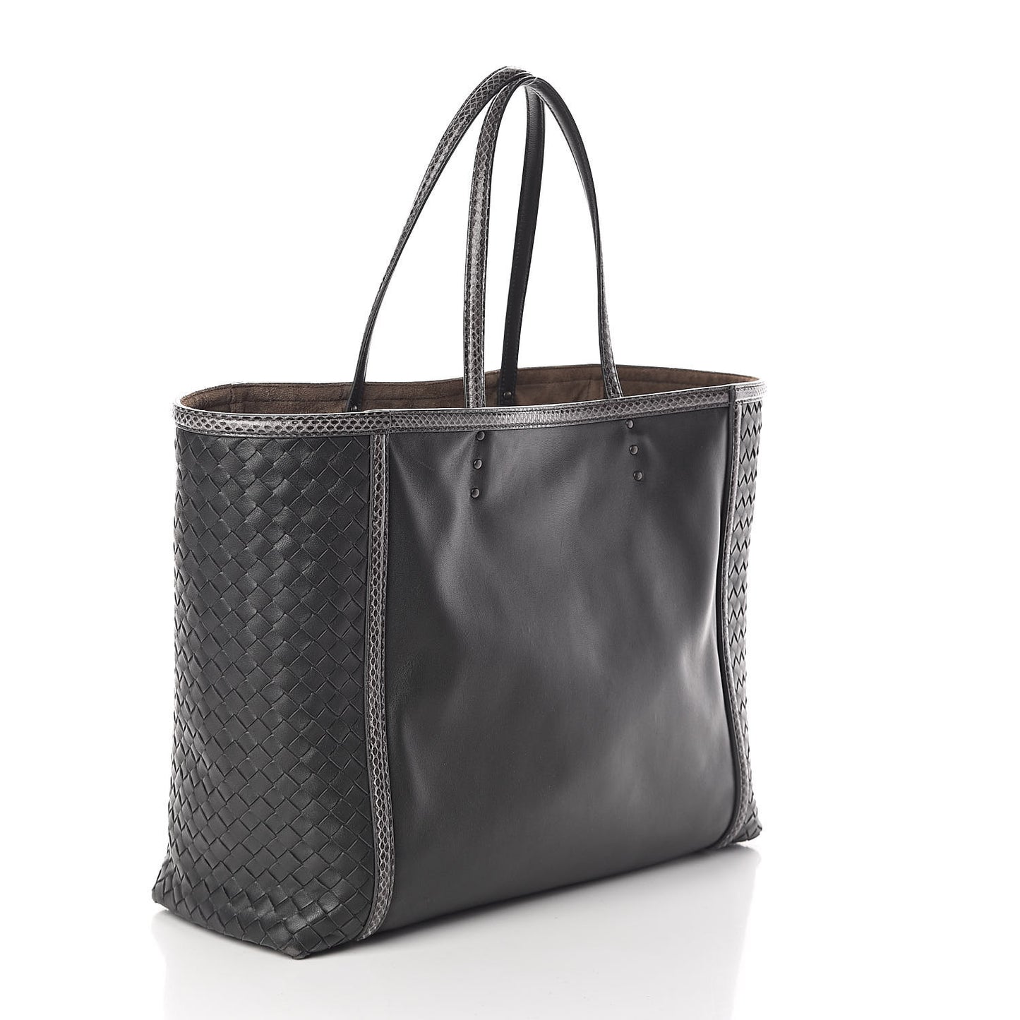 Nappa Ayers Intrecciato Tote Grey
