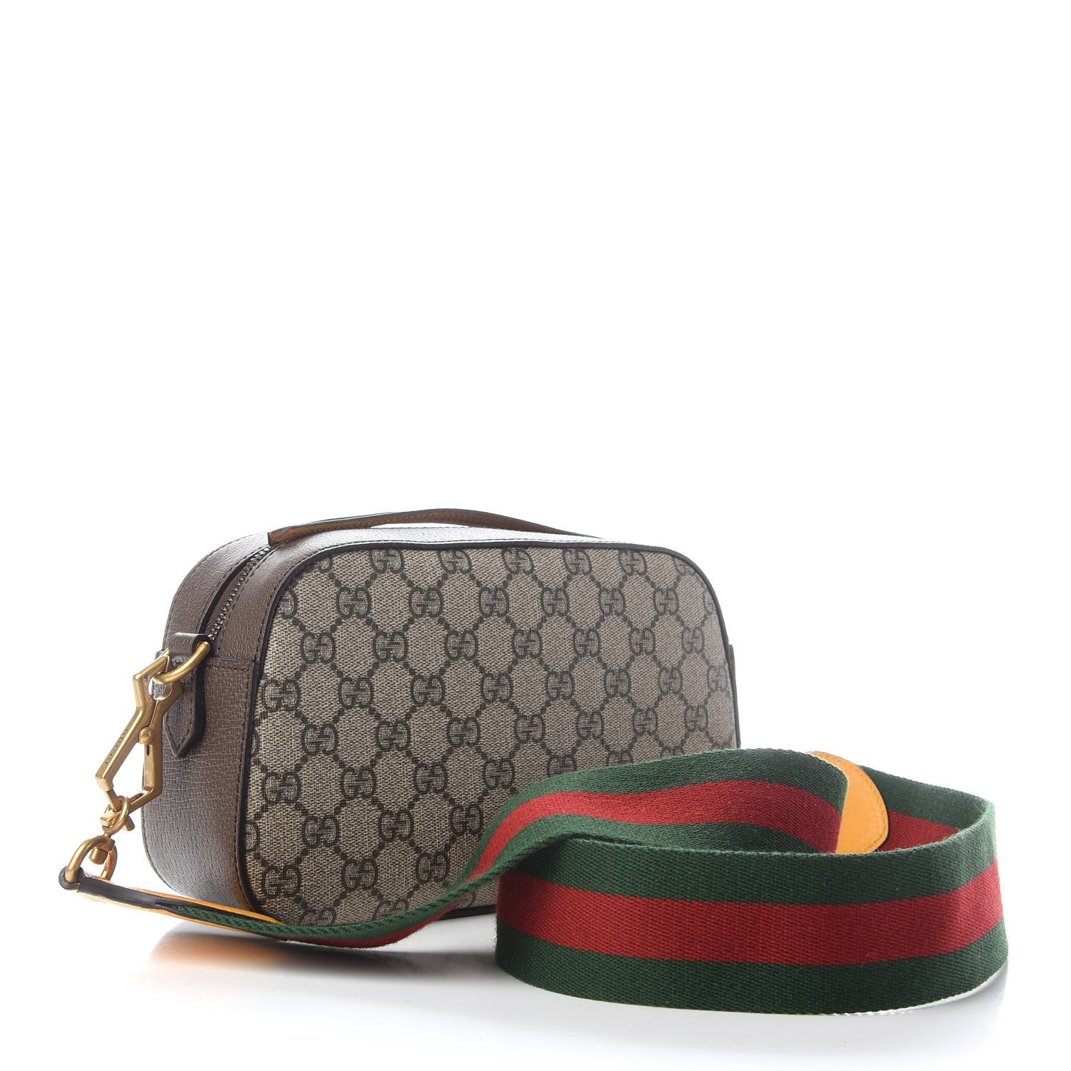 Gucci GG Supreme Monogram Web Neo Vintage Shoulder Bag Beige New Acero Crop 3 of 9